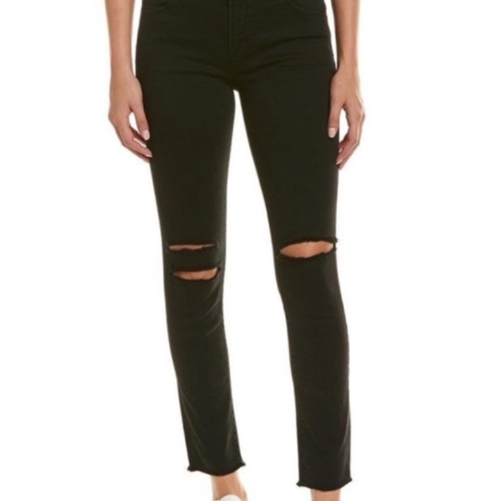 J brand black low rise crop distressed Jean